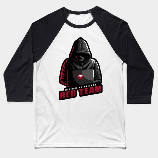 Red Team | Hacker Design Baseball T-Shirt by leo-jess